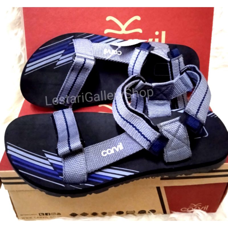 Carvil Sendal Gunung Pria Carvil Original Sandal Gunung Cowok Dewasa Hiking Ringan Awet Bisa COD