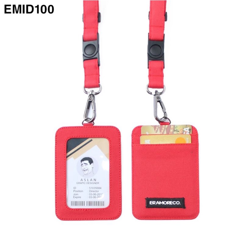 

gantungan kunci id card tali lanyard murah kualitas bagus - merah