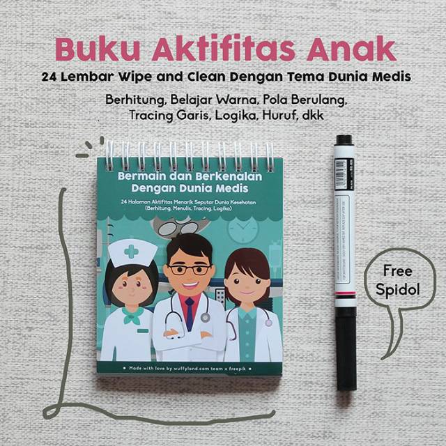 

Wipe And Clean Book Dunia Medis (FREE Spidol Boardmarker )