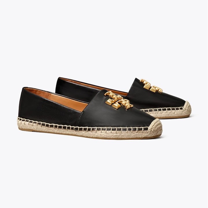 Try Burch Eleanor Espadrilles Black 100% Authentic