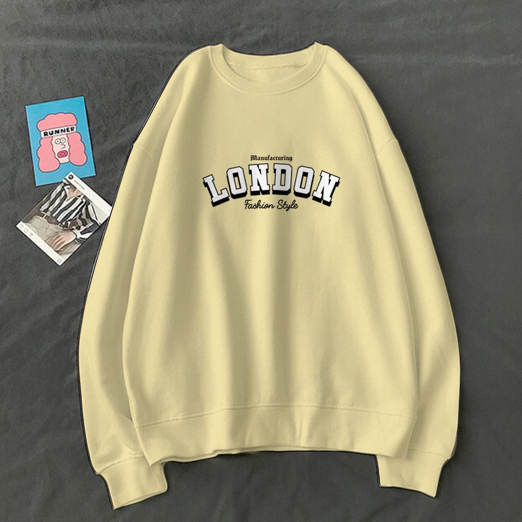 LONDON FASHION STYLE SWEATER TEBAL / SWEATER CREWNECK UNISEX