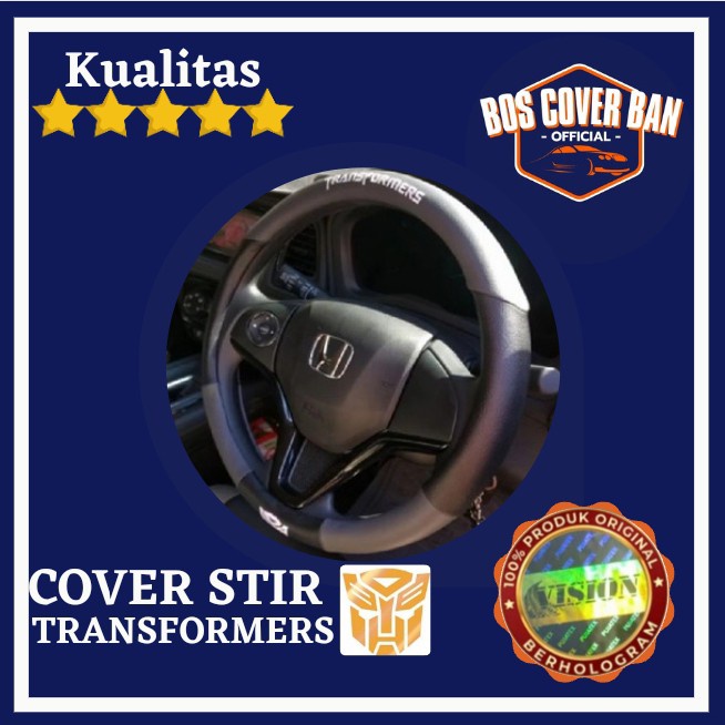 Cover Stir Mobil Cover Sarung Stir setir Mobil Terios Rush Model Transformers Putih C9W8 Aksessories