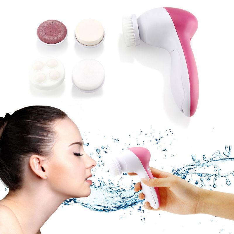 Biutte.co Pembersih Muka Elektrik Lumispa Facial Care 5 in 1 - White