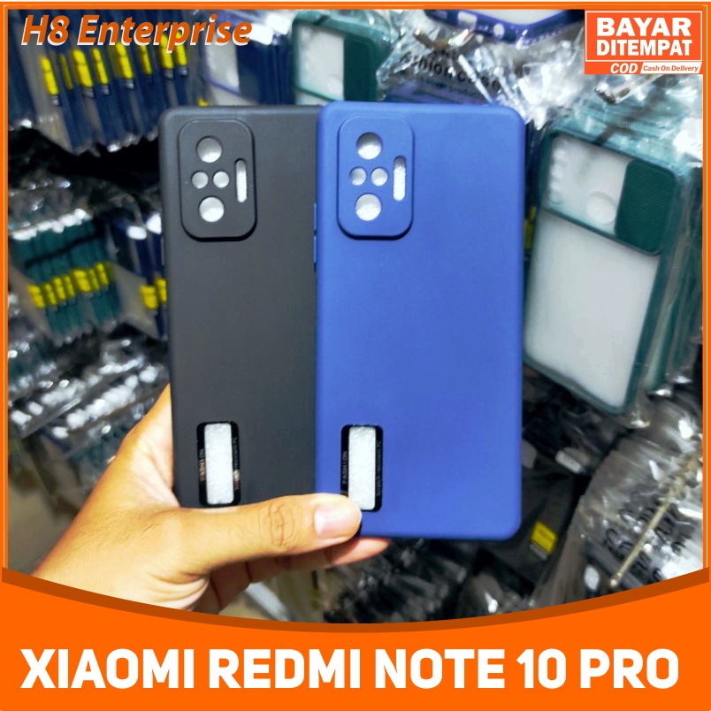 Case Xiaomi Redmi Note 10 Pro Liquid Luxsury Leather Logo Hole 3D Kamera Protection