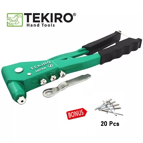 Tekiro Tang Rivet Hijau (Paket Bonus Paku Rivet)