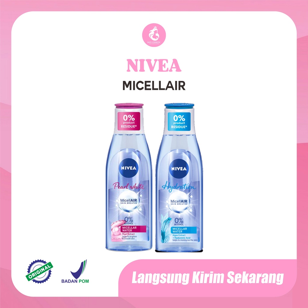 Nivea MicellAir Skin Breathe/Micellar Water/Pearl white/Hydration/125ml