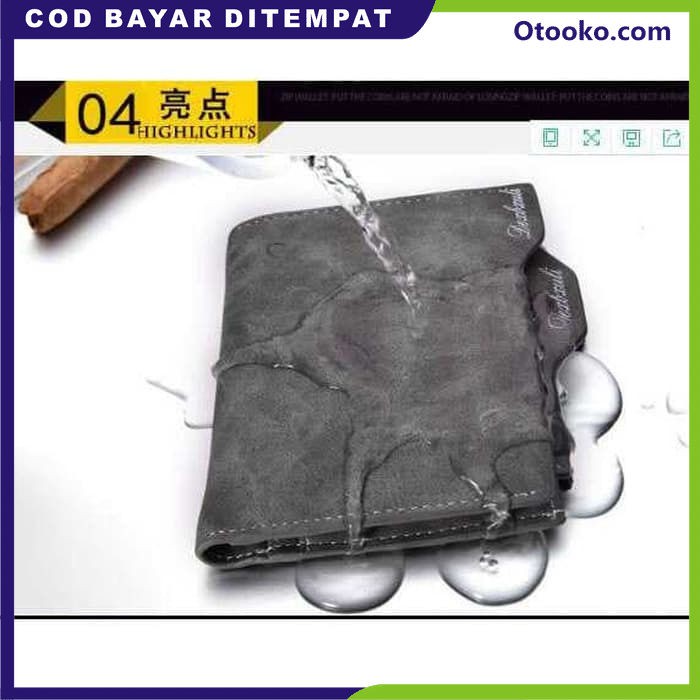 Dompet Kulit Pria Grey Abu2 Model Bogesi Premium Vintage Hadiah Kado