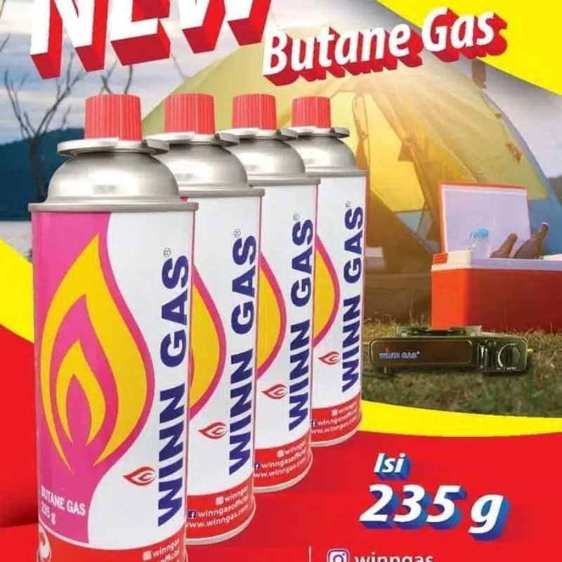 Winn Gas , 235 g , Win Gas , Gas  Winn , Tabung , Gas , Kaleng