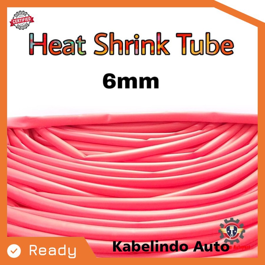 SELONGSONG BAKAR SELANG BAKAR 6MM x 100METER - MERAH / HEAT SHRINK TUBE