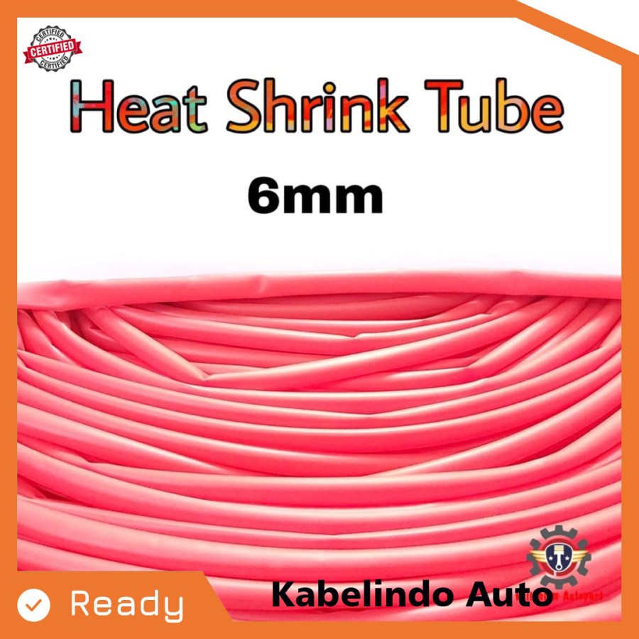 SELONGSONG BAKAR SELANG BAKAR 6MM x 100METER - MERAH / HEAT SHRINK TUBE