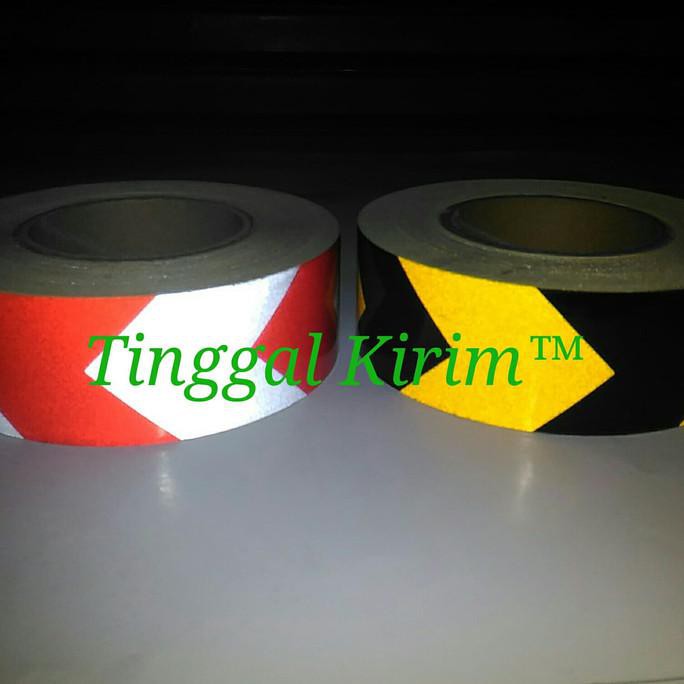 

PROMO MURAH !! Sticker reflective scotchlite arrow/ Stiker reflektif tanda panah - Merah Putih |