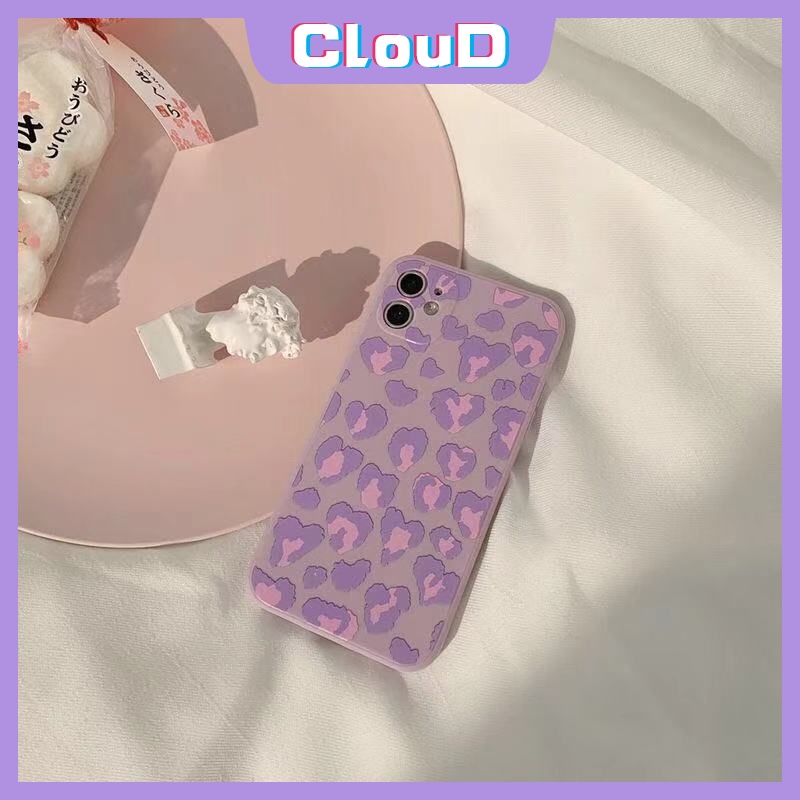 Soft Case Motif Leopard Ungu Untuk Xiaomi 10 10T 11 Lite POCO X3 Pro NFC POCO F3 M3 Redmi 9A 10 9T 9 9 9C Note 9 8 10 10s Note 10pro Max 10pro Plus