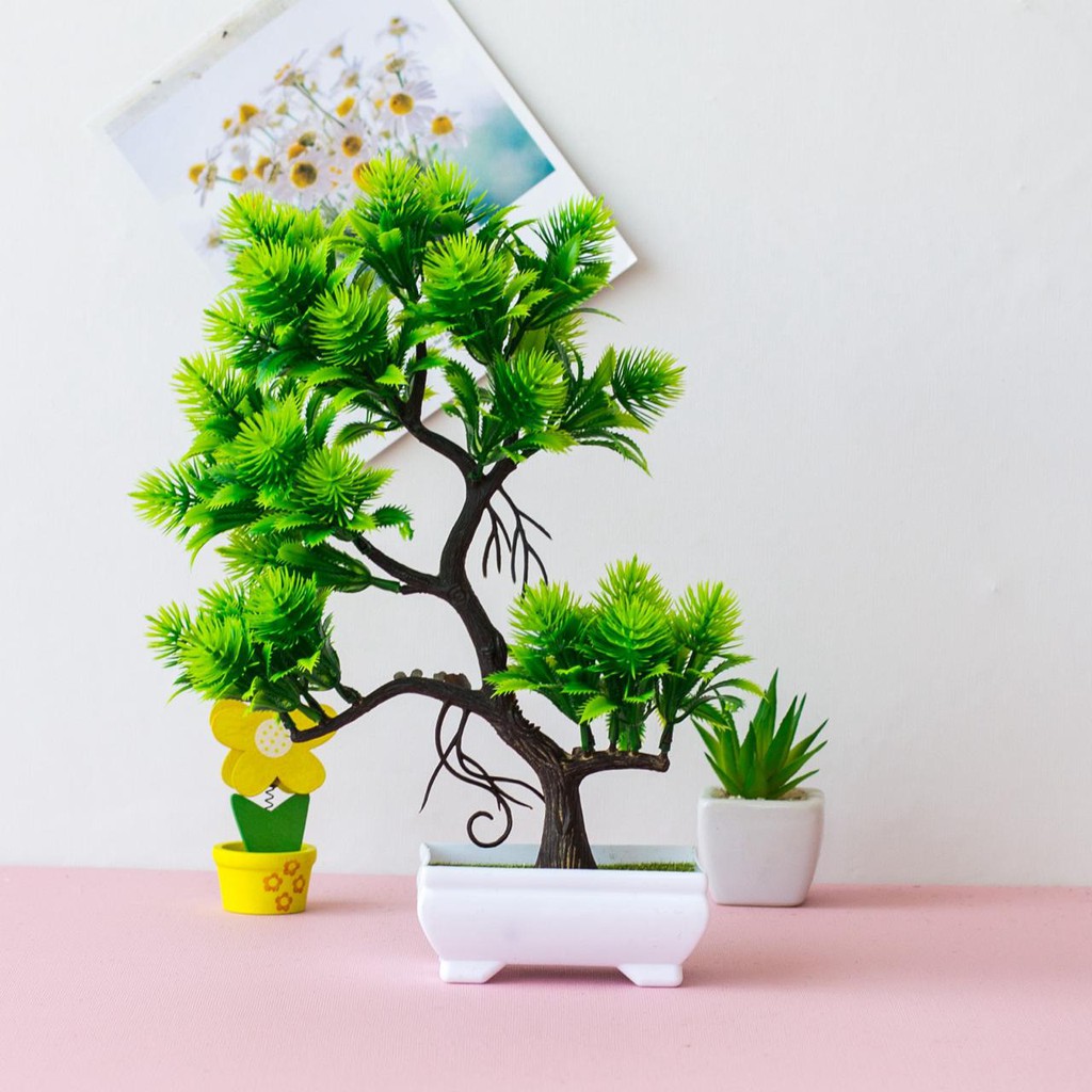 NM579 Bunga plastik / pajangan bunga Artificial / motif Rose  Vas Petak-7