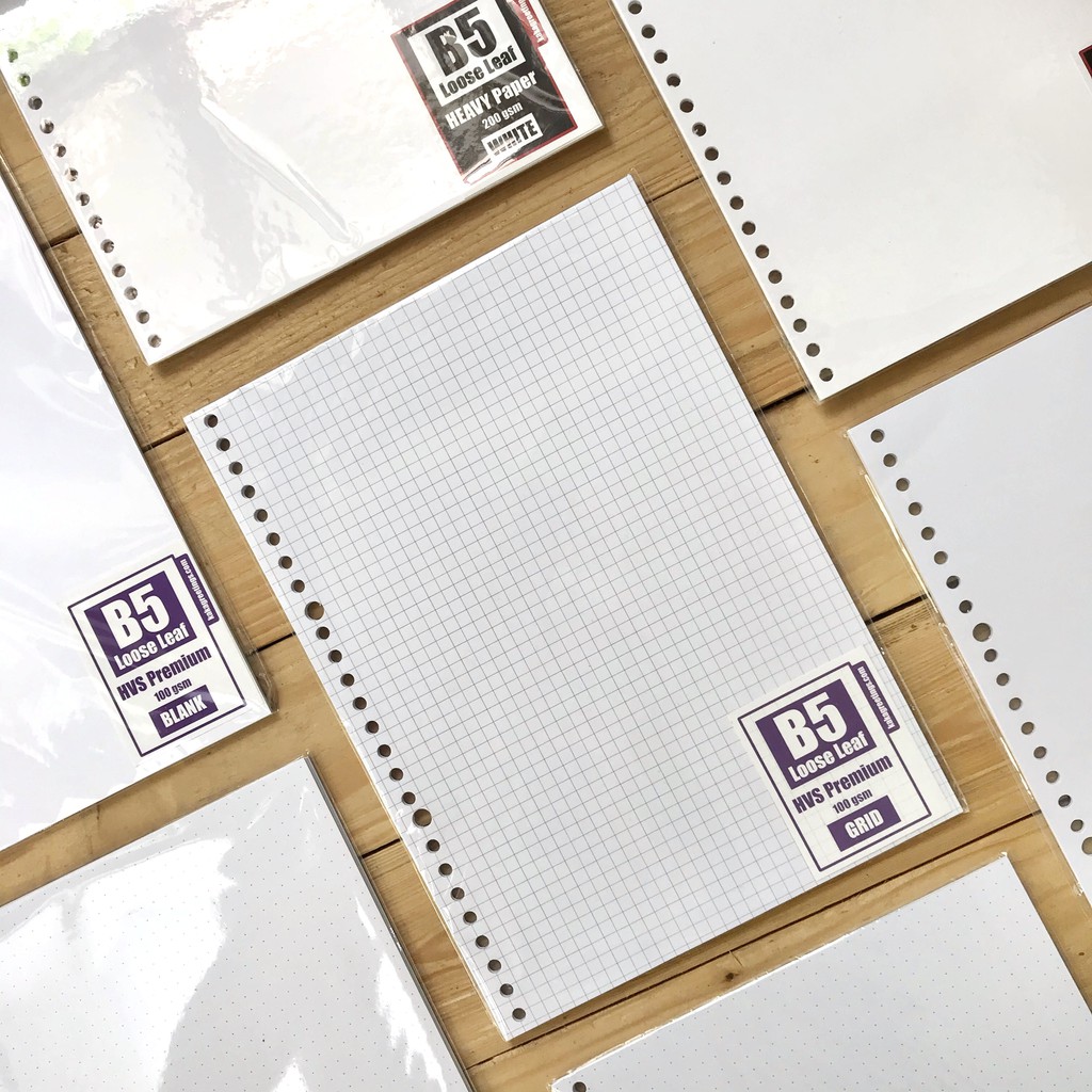 

KAKA GREETINGS Loose Leaf / Plain - Dot - Graph - Brown Paper / Isi Binder B5
