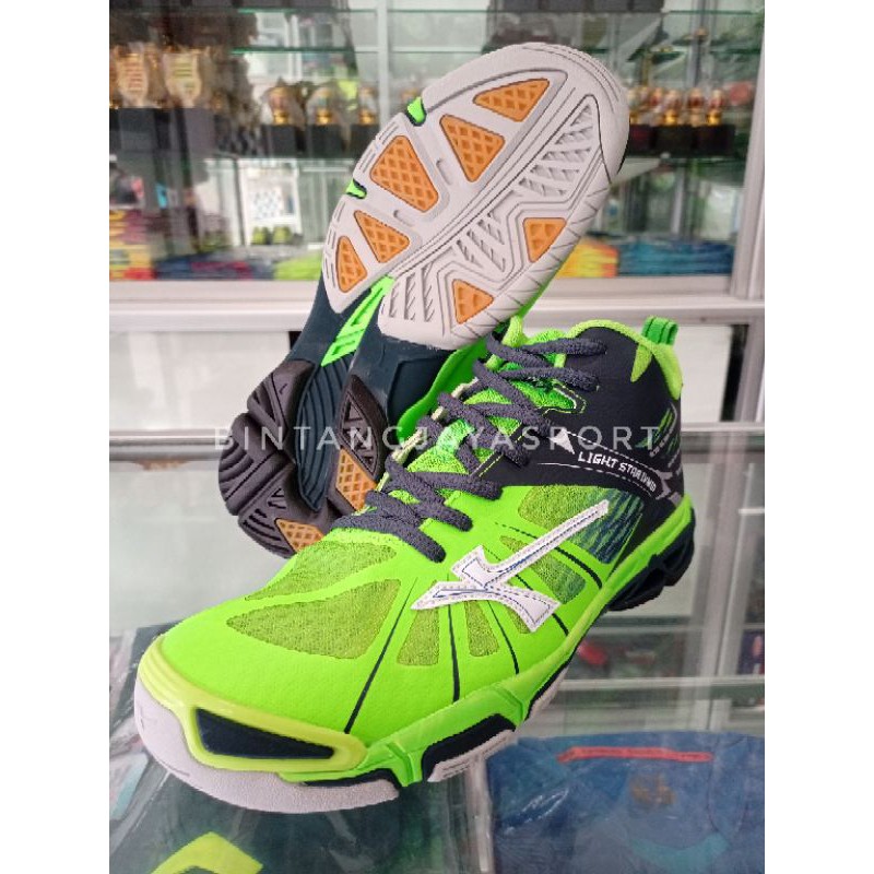 Sepatu Mitzuda Light Star IV Hijau/Biru Navy Original