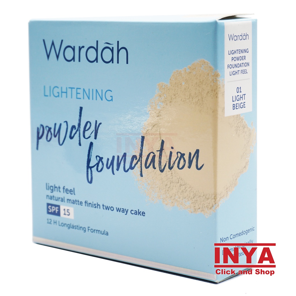 WARDAH LIGHTENING POWDER FOUNDATION 01 LIGHT BEIGE 12gr SET