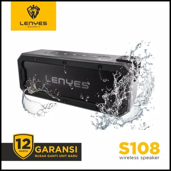 Speakerbluetooth Lenyes S108 Original 100% Waterproof Wireless Speaker