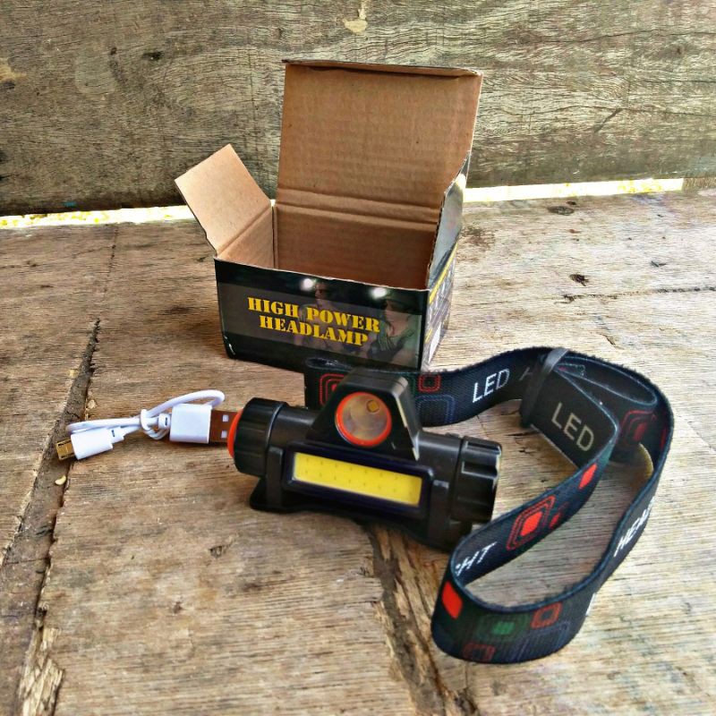 headlamp, lampu COB / bisa untuk lampu emergency bisa COD