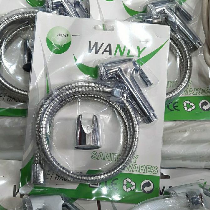 BISA COD selang shower jet closet wc duduk fleksibel chrome TERLARIS