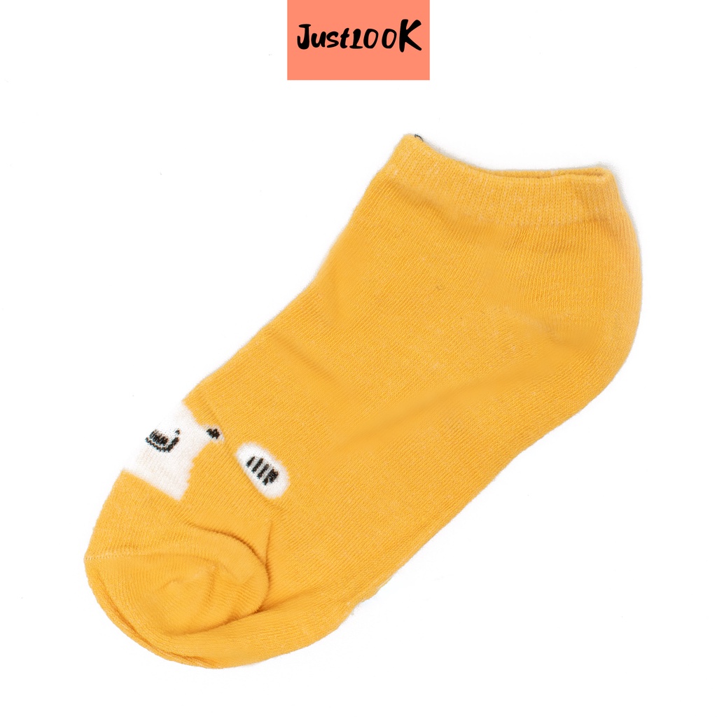 JustLook Kaos Kaki Ankle Motif Beruang Pendek Wanita Import High Quality-3