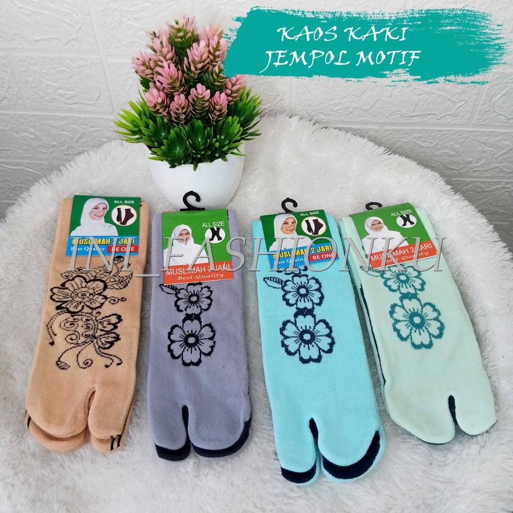 PROMO KAOS KAKI JEMPOL MOTIF WANITA KAOS KAKI HIJAB MOTIF MURAH BISA COD