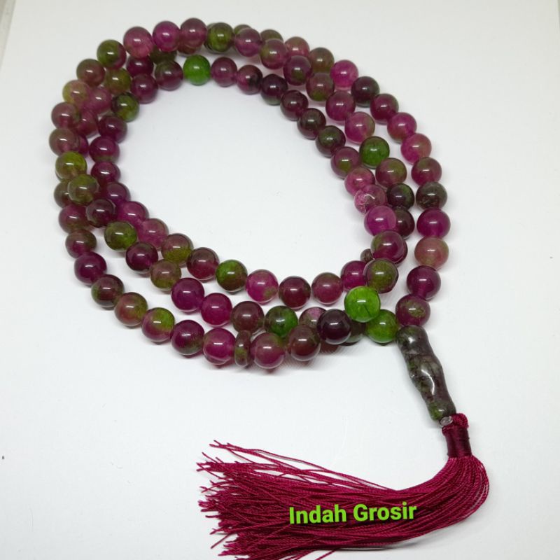 Tasbih Batu Ruby Tanzania 10mm 99butir Original