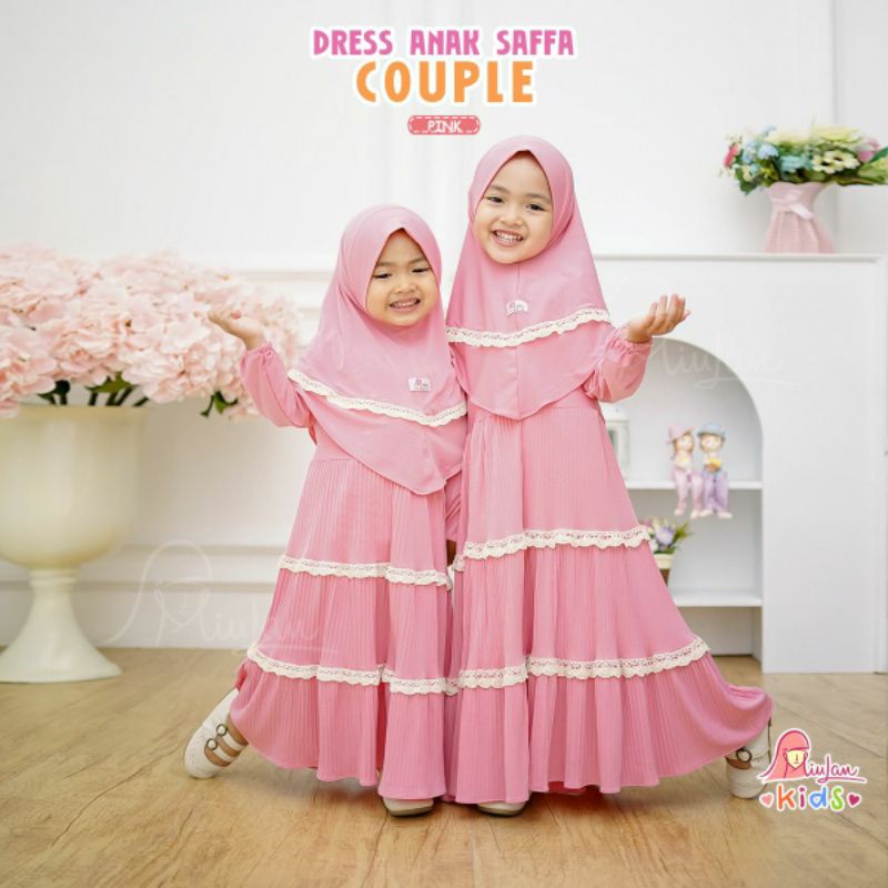 Dess set hijab anak plisket  SAFFA miulan | Gamis anak