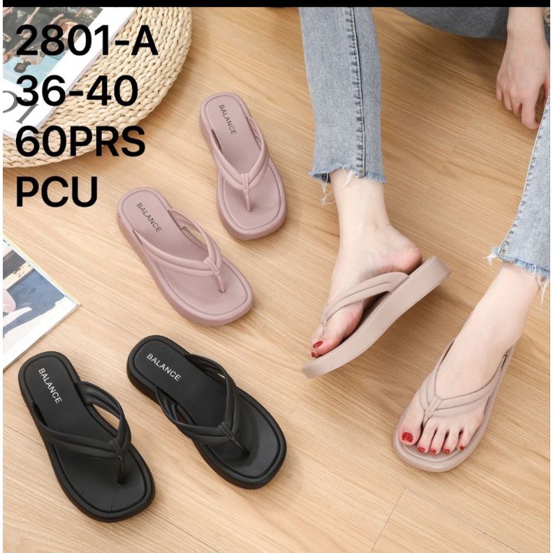 2801-A Sandal Selop Viral Jelly Wanita Balance ZARA Import