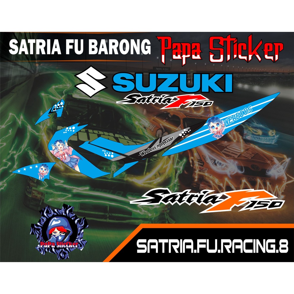 STRIPING SATRIA FU BARONG SUZUKI SATRIA FU BARONG STIKER LIST VARIASI RACING 08