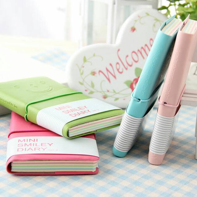 

Mini Smiley Diary Stationery Korea Colorful Paper