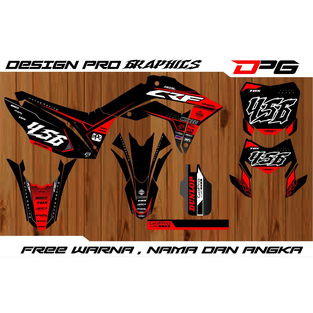STICKER DECAL FULL BODY CRF 150 L / KLX / WR / GORDON / BF / DTRACKER  / KX / KTM DESAIN MINIMALIS S