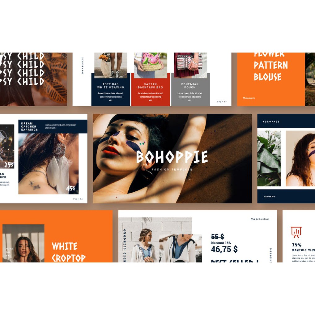 

Template Powerpoint: Bohoppie Creative Brand Kreatif Slide Presentasi (PPT,PPTX)