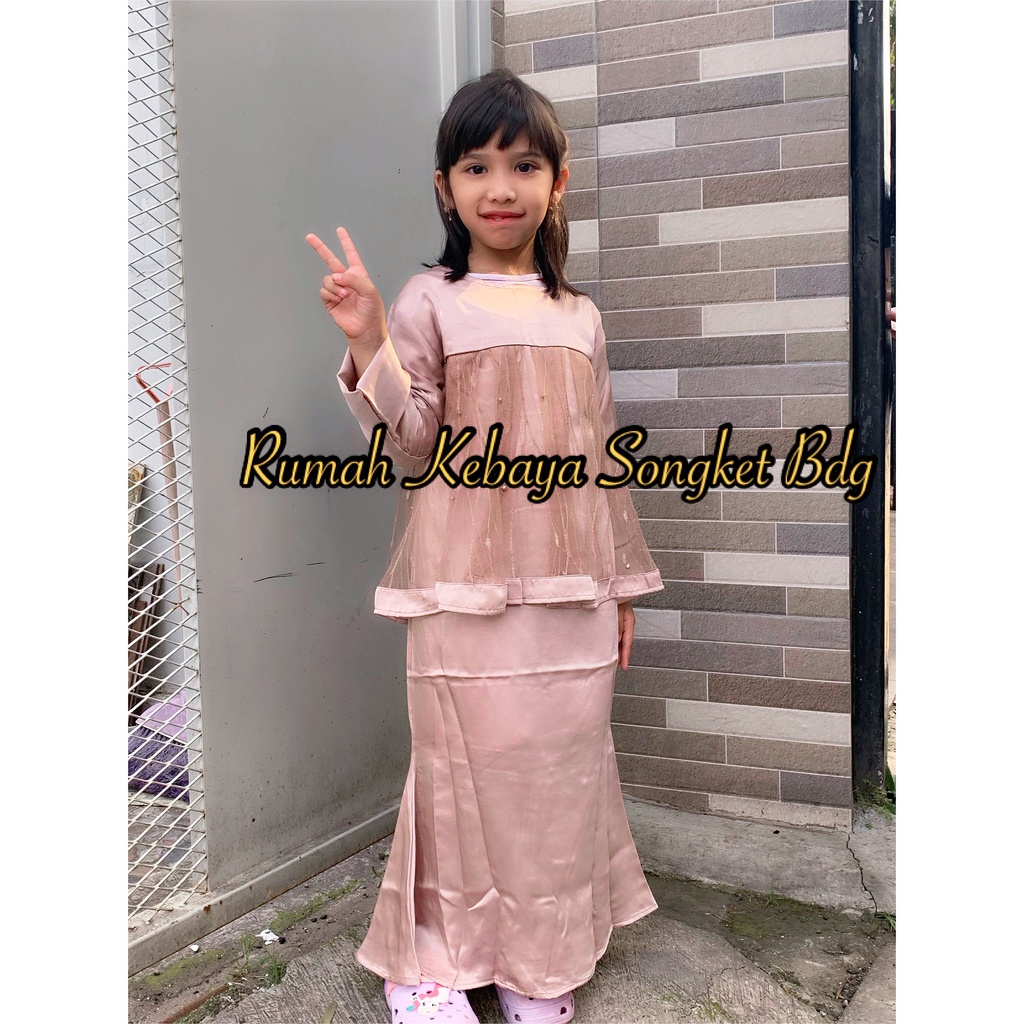 DRESS ANAK KINARA DUYUNG SARIMBIT (BISA COD) / GAUN PESTA ANAK HIJAB PANJANG