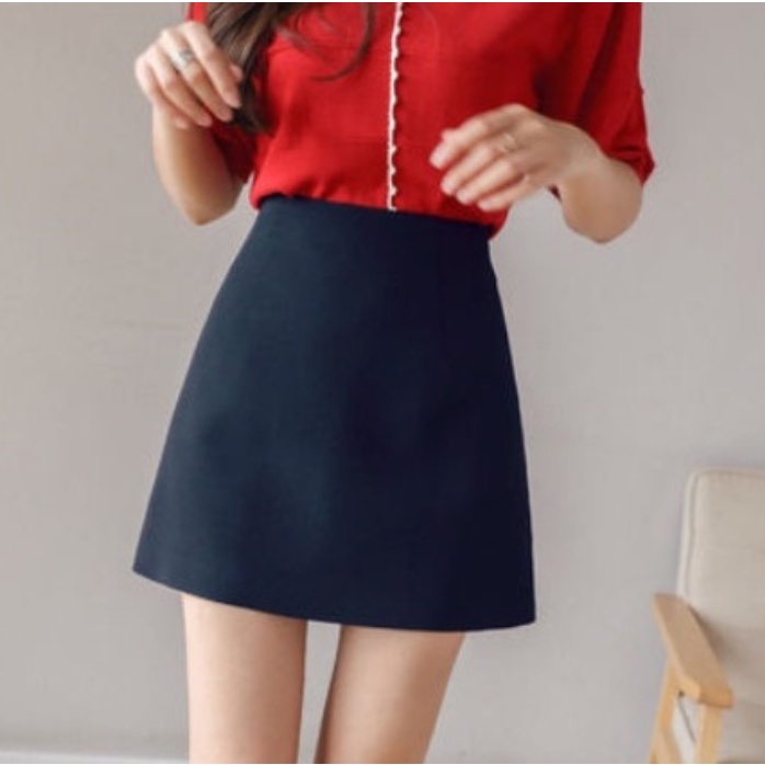 【Blossom】Korean A-Line Chiffon Mini Skirt 7274