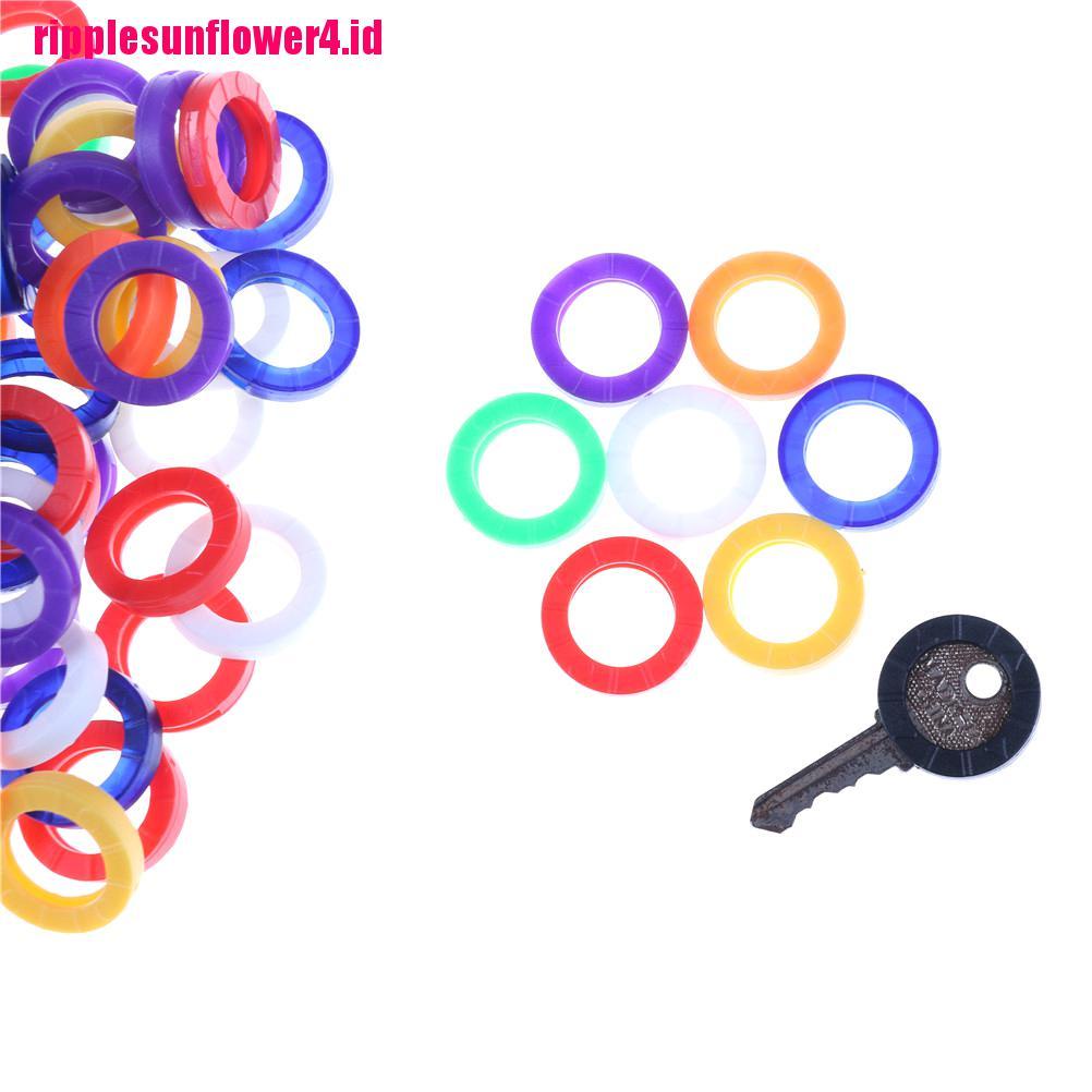 10pcs Gantungan Kunci Bahan Silikon Warna Permen