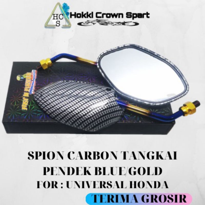 spion carbon motif BLUE X PANJANG/BLUE X PENDEK/TWOTONE PANJANG/TWOTONE PENDEK- BEAT VARIO SCOOPY-5