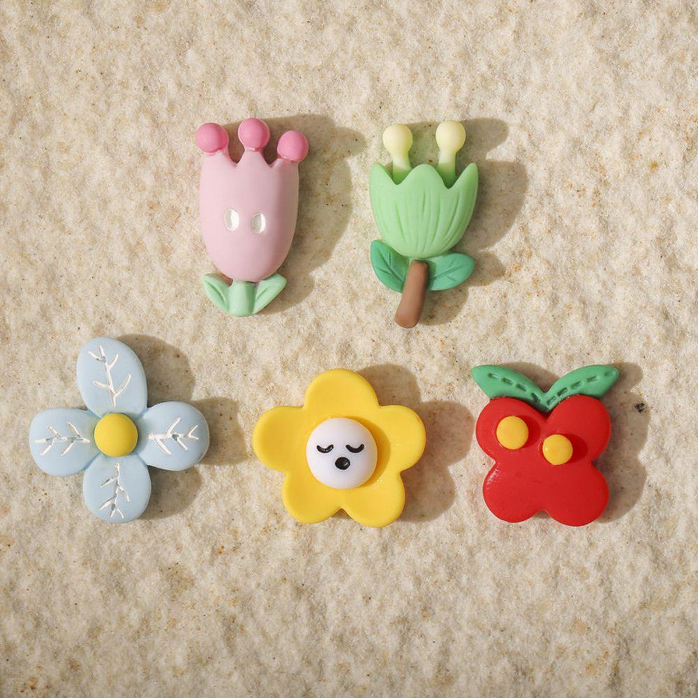 AUGUSTINA Agustin 3D Dekorasi Nail Art Gadis Lucu Bunga Cherry Animal Bear Nail Art Berlian Imitasi