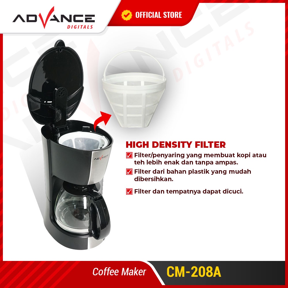 【garansi satu tahun】Advance Mesin kopi 0.6L mesin kopi