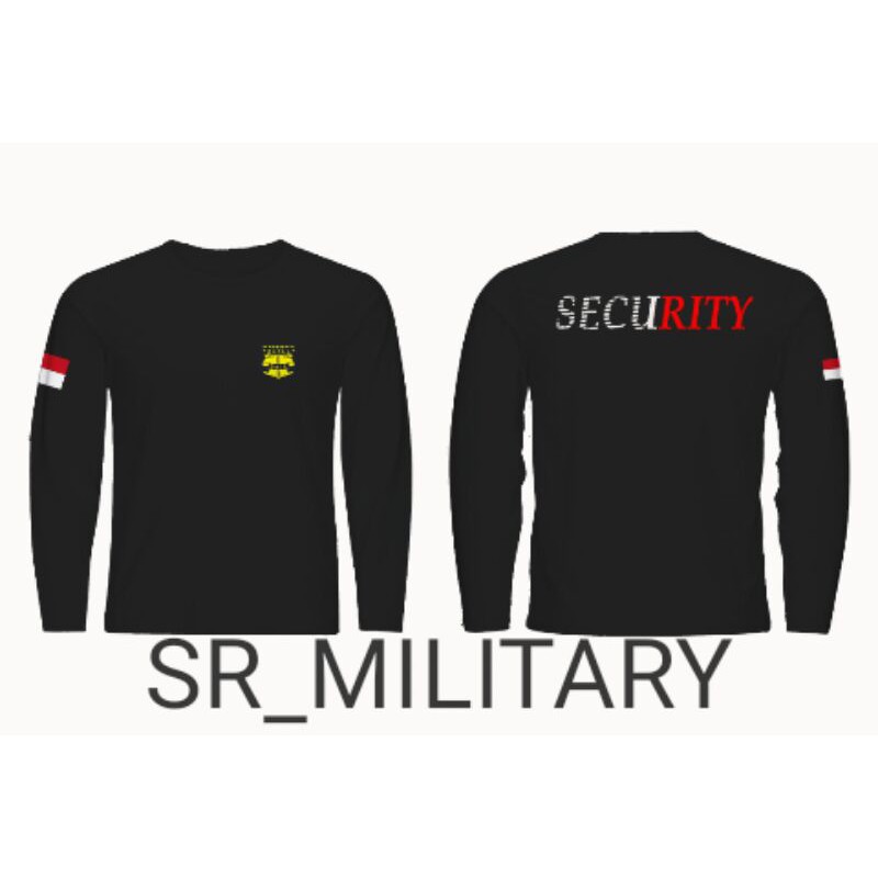 Baju security kaos lengan panjang security terbaru original Quality
