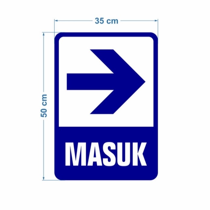 

Sign In Label Rambu Masuk Keluar Acrylik Stiker Cuting & Timbul - 3D Timbul Font MASUK Elegan