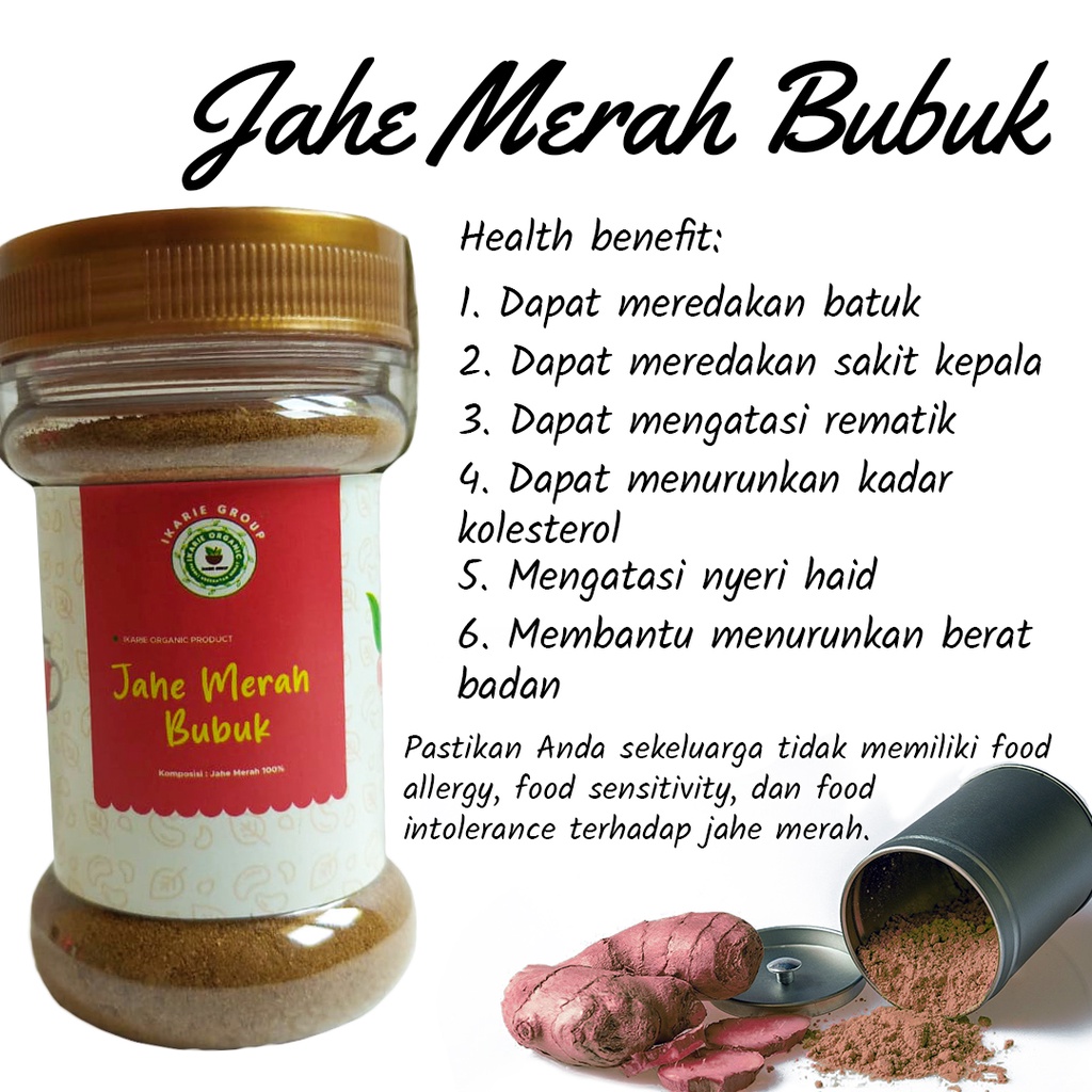 

Jahe Merah Bubuk Ikarie Organic 40 gram