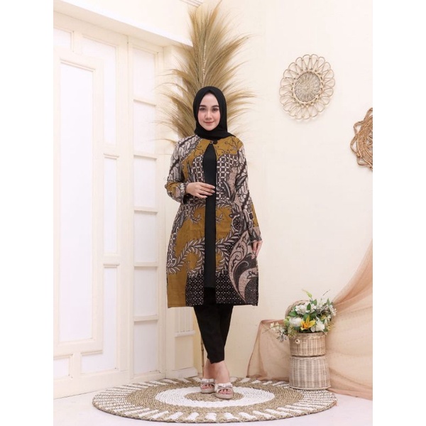 Tunik Batik Wanita Bolero Seragaman Kantor Pesta