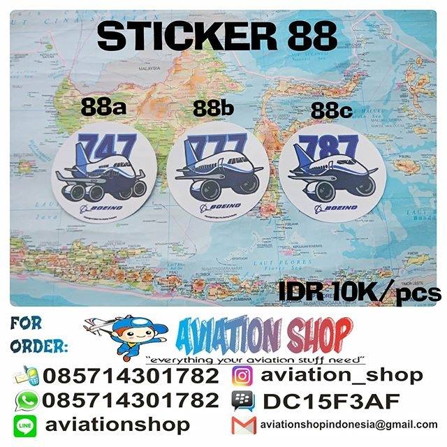 

Sticker stiker Pesawat Boeing 747, 777, 787