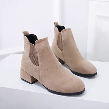 suede ankle heels