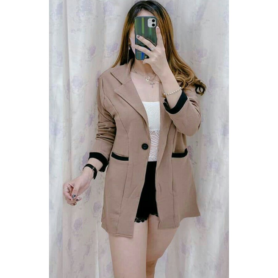 Tq88indonesia Fashion Baju Outer Wanita / BLAZER DONNA / Busana Formal Cewek / Pakaian Kantor / Ootd