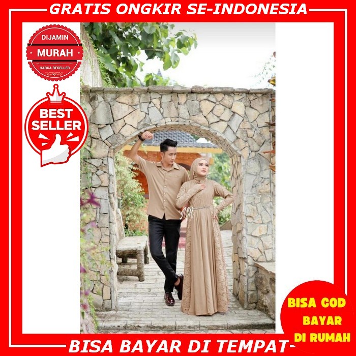 Couple Set Terbaru Ethica 148 Navy Bahan Katun Madinah // Ayumi 321 , Kahfi 227 // Baju Muslim Pasan