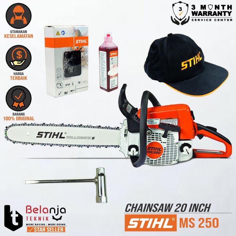 Mesin potong kayu STIHL MS 250 ukuran 20 inch Chainsaw stihl ms250 garansi resmi