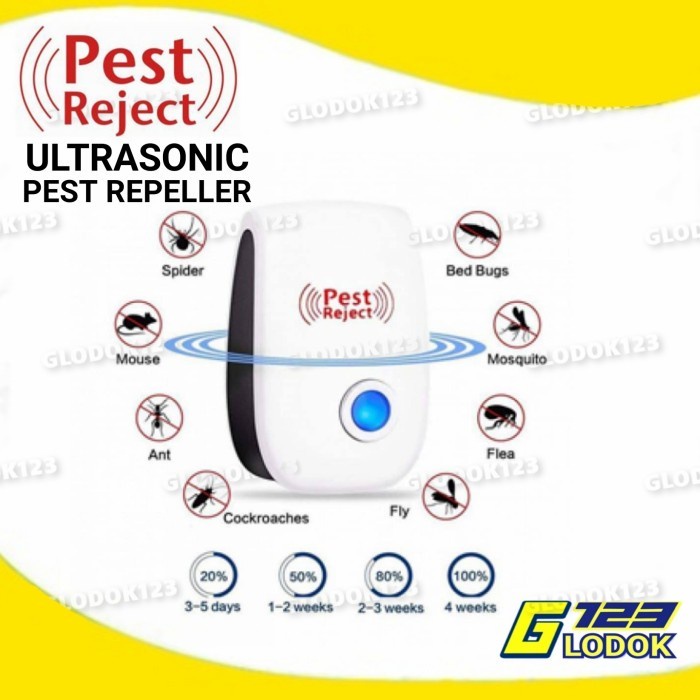 Alat Pengusir Nyamuk, Tikus, Lalat, Kecoak, Serangga PEST REJECT Ultrasonic