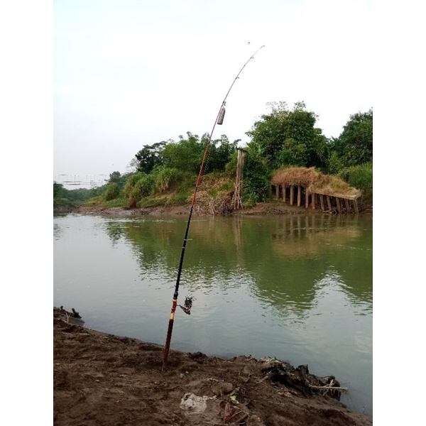 joran baung sungai fiber solid sambung tengah