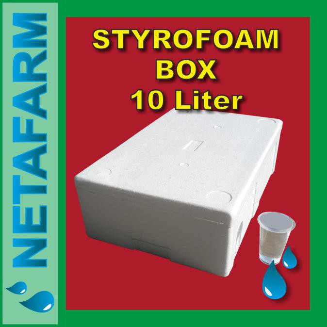 Produk Unggulan] Styrofoam Box Size 10 (52X35,5X18) - Wadah / Kontainer Hidroponik Wick